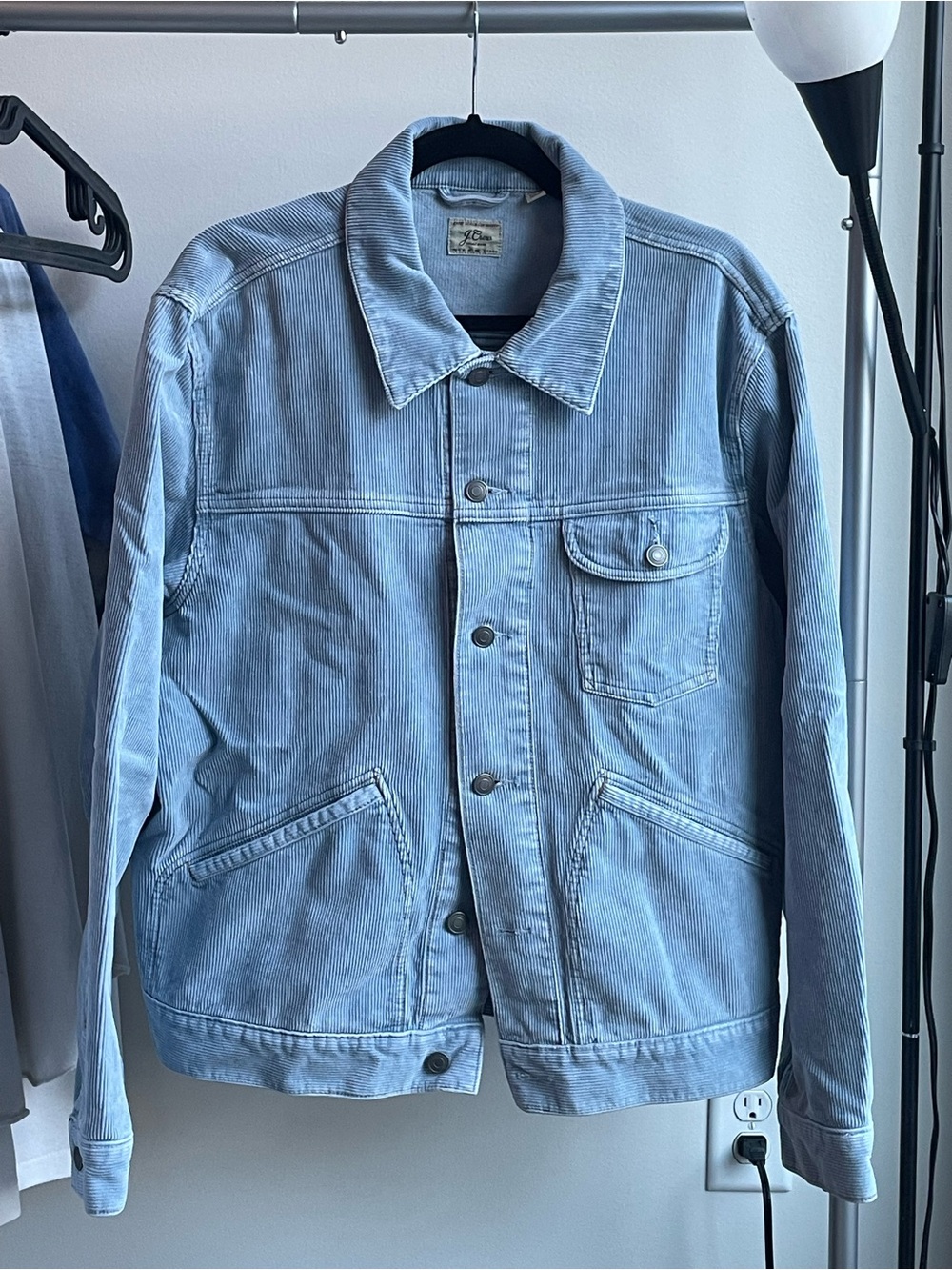 J. Crew Light Blue Corduroy Shirt Jacket